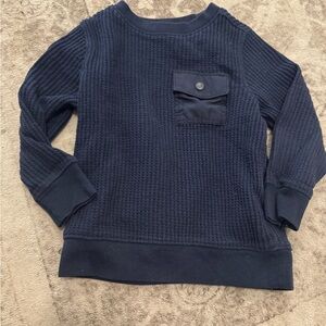 Navy Waffle Knit Toddler Sweater